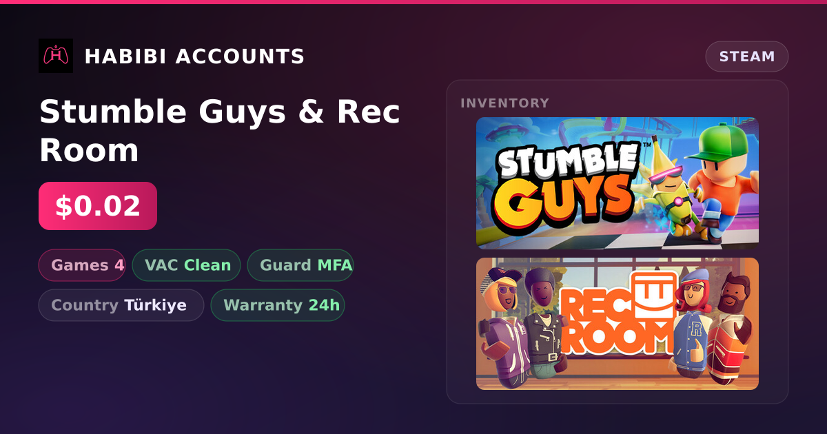 Stumble Guys & Rec Room — HabibiAccounts