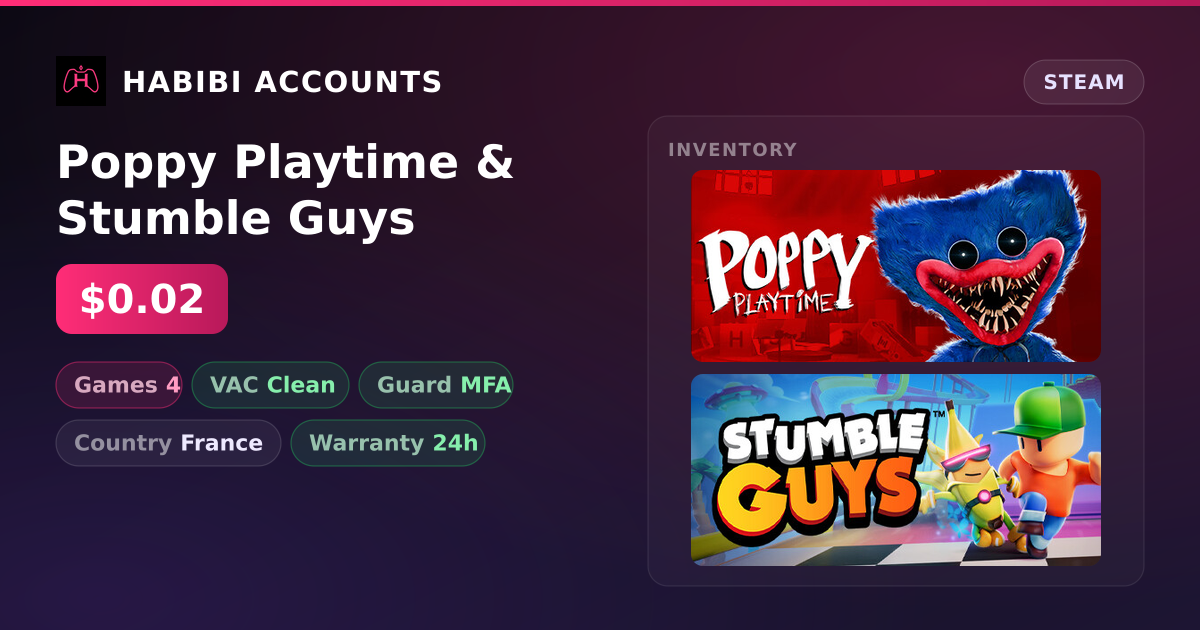 Poppy Playtime & Stumble Guys — HabibiAccounts