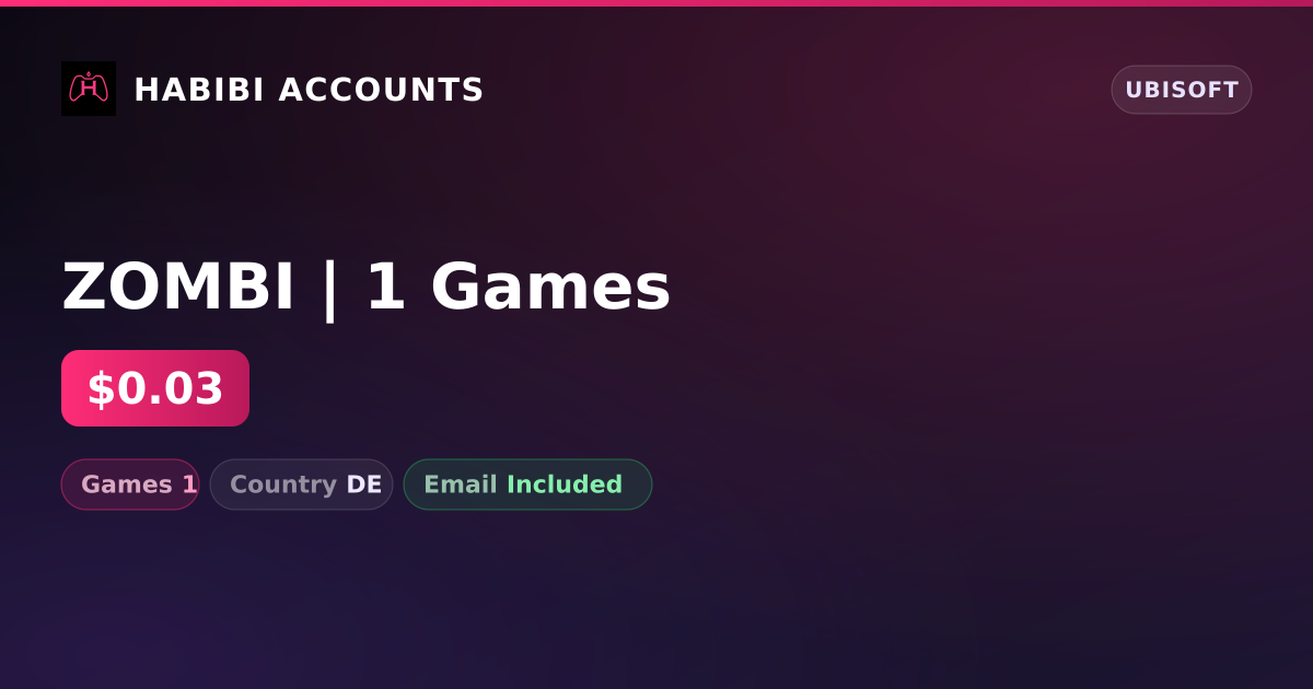 ZOMBI | 1 Games — HabibiAccounts