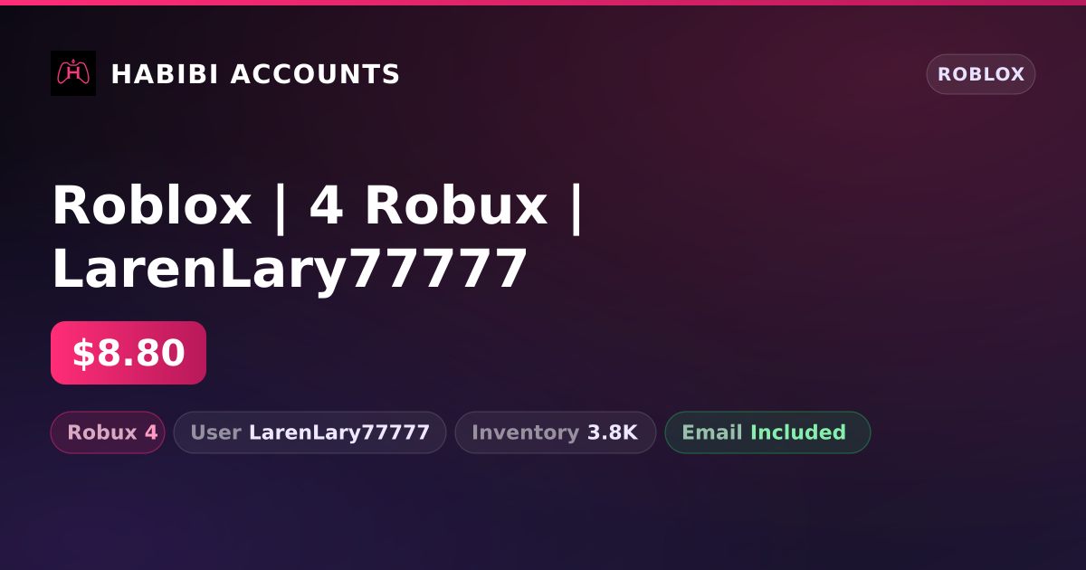 Roblox | 4 Robux | LarenLary77777