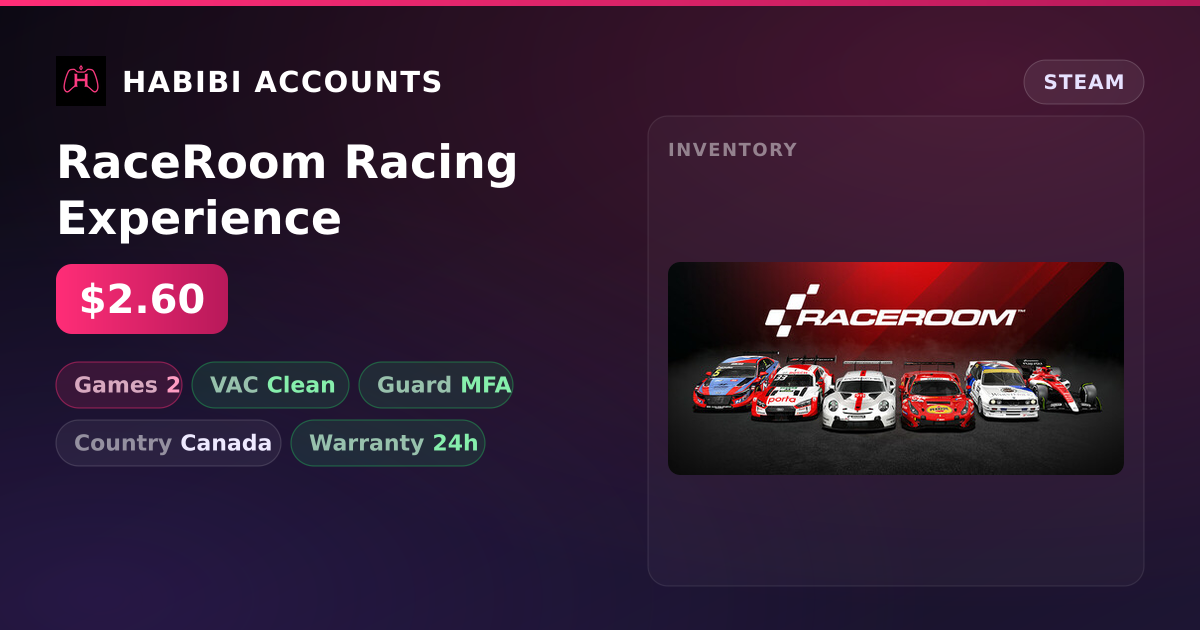 RaceRoom Racing Experience — HabibiAccounts