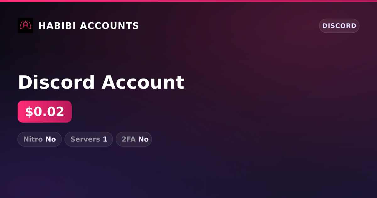 Discord Account — HabibiAccounts