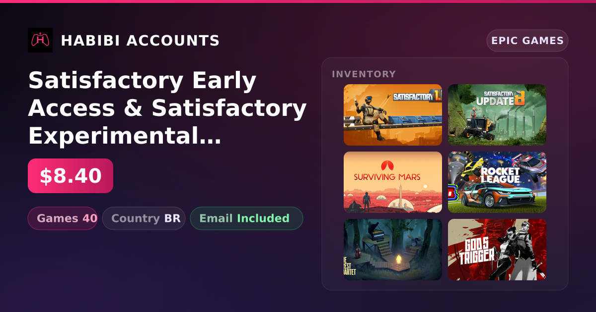 Satisfactory Early Access & Satisfactory Experimental | 40 Games