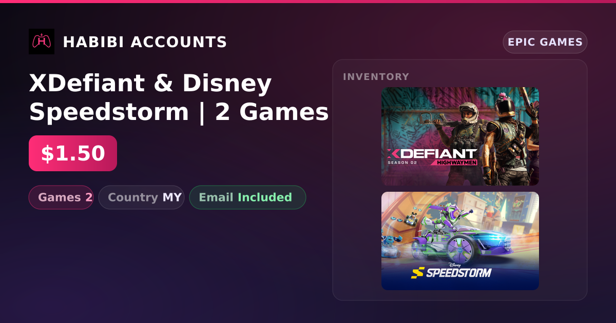 XDefiant & Disney Speedstorm | 2 Games