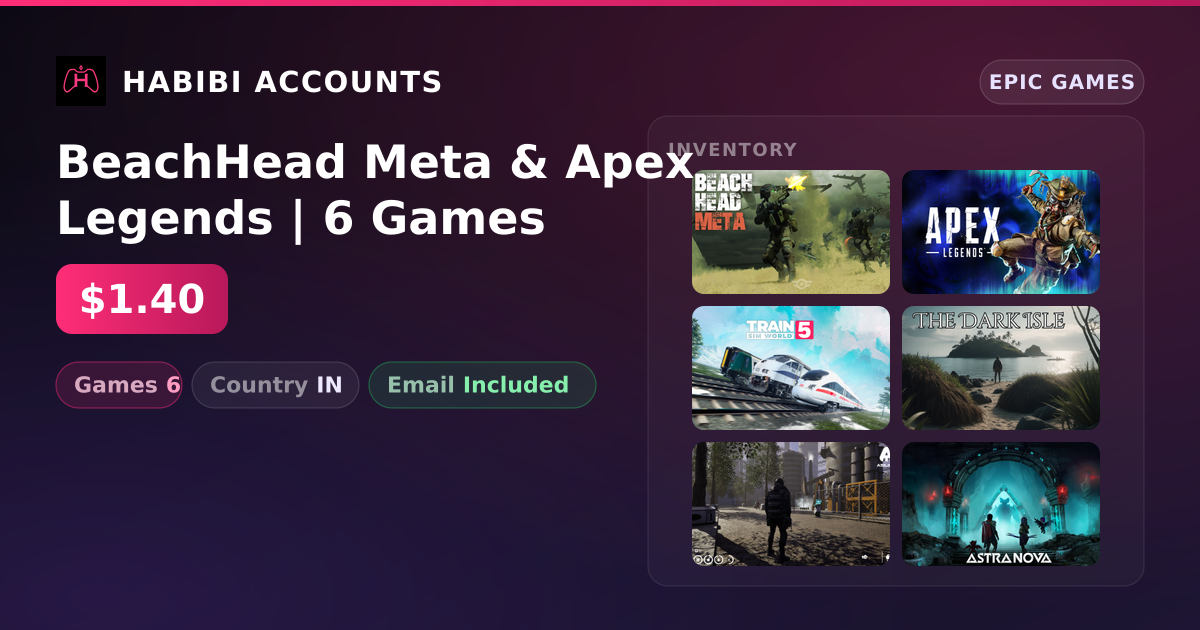 BeachHead Meta & Apex Legends | 6 Games — HabibiAccounts