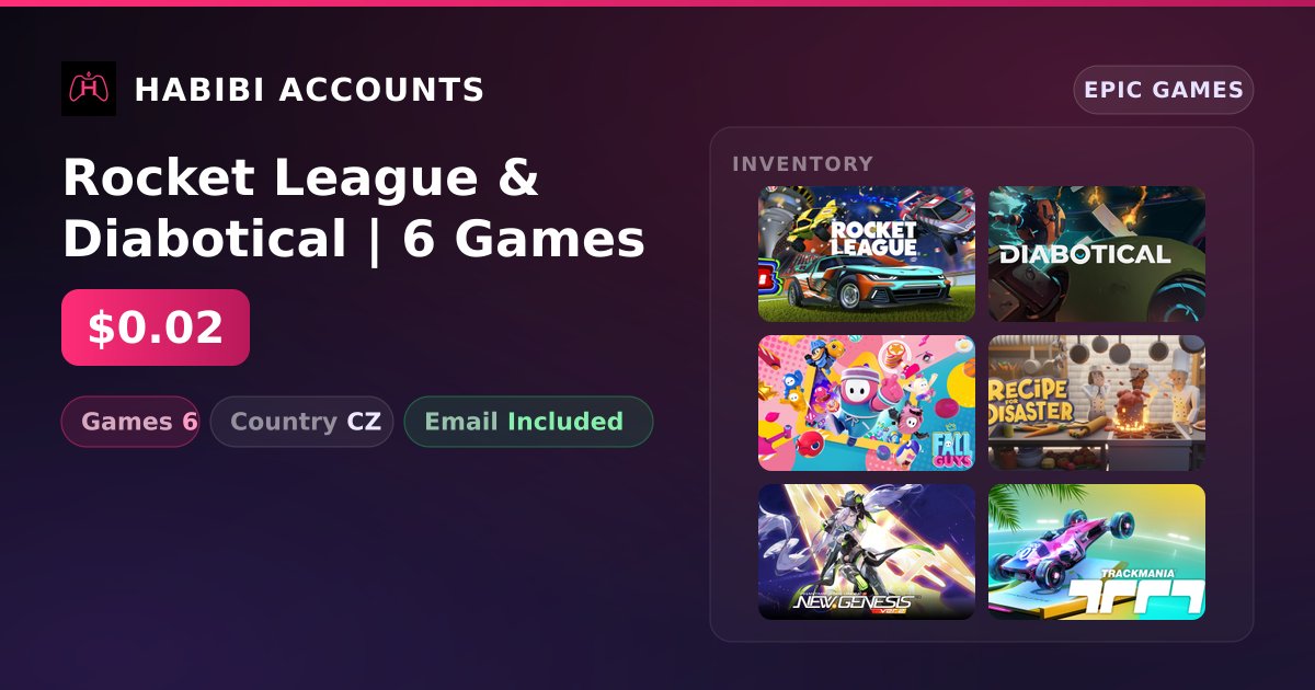 Rocket League & Diabotical | 6 Games — HabibiAccounts