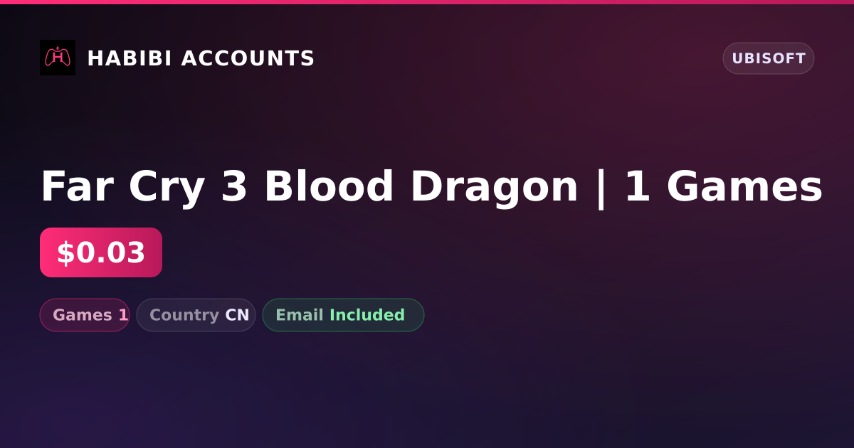 Far Cry 3 Blood Dragon | 1 Games — HabibiAccounts