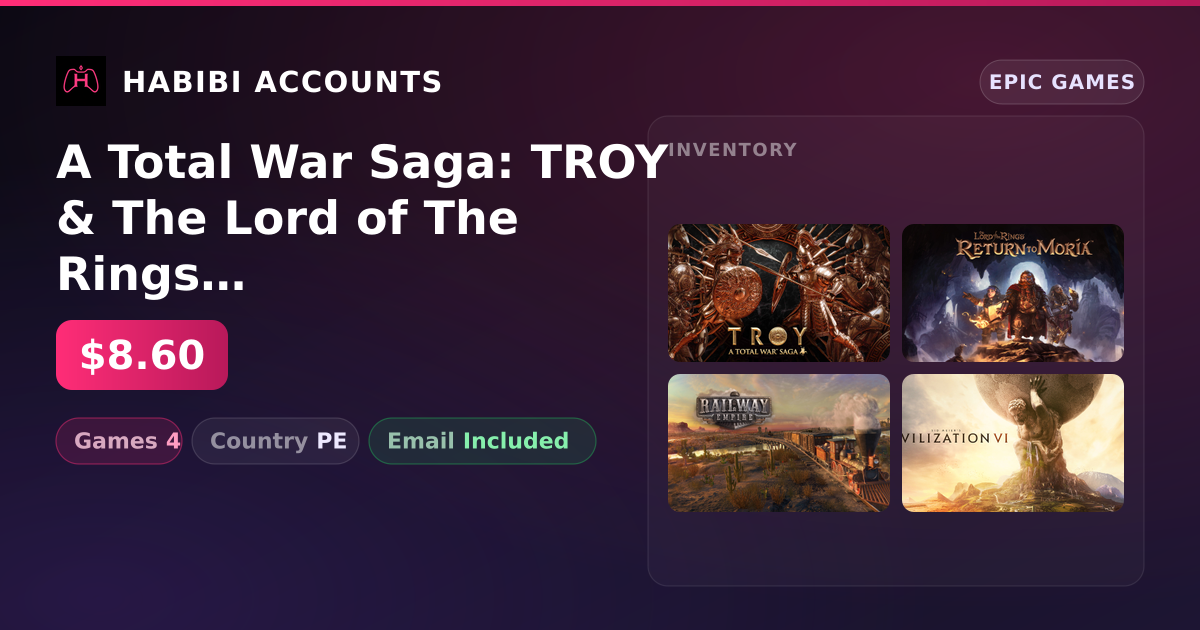 A Total War Saga: TROY & The Lord of The Rings Return to Moria | 4 Games