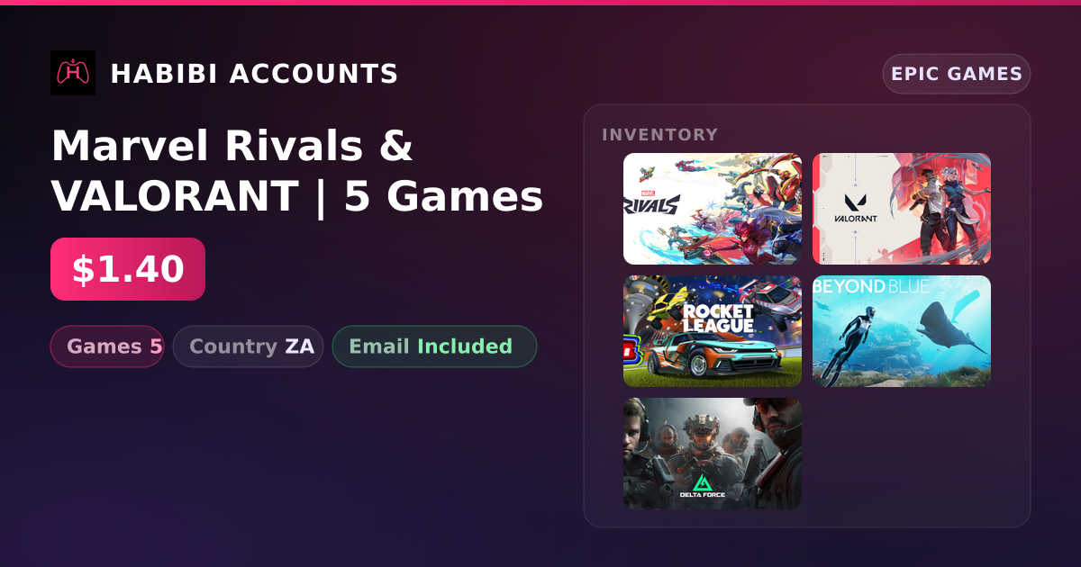 Marvel Rivals & VALORANT | 5 Games — HabibiAccounts