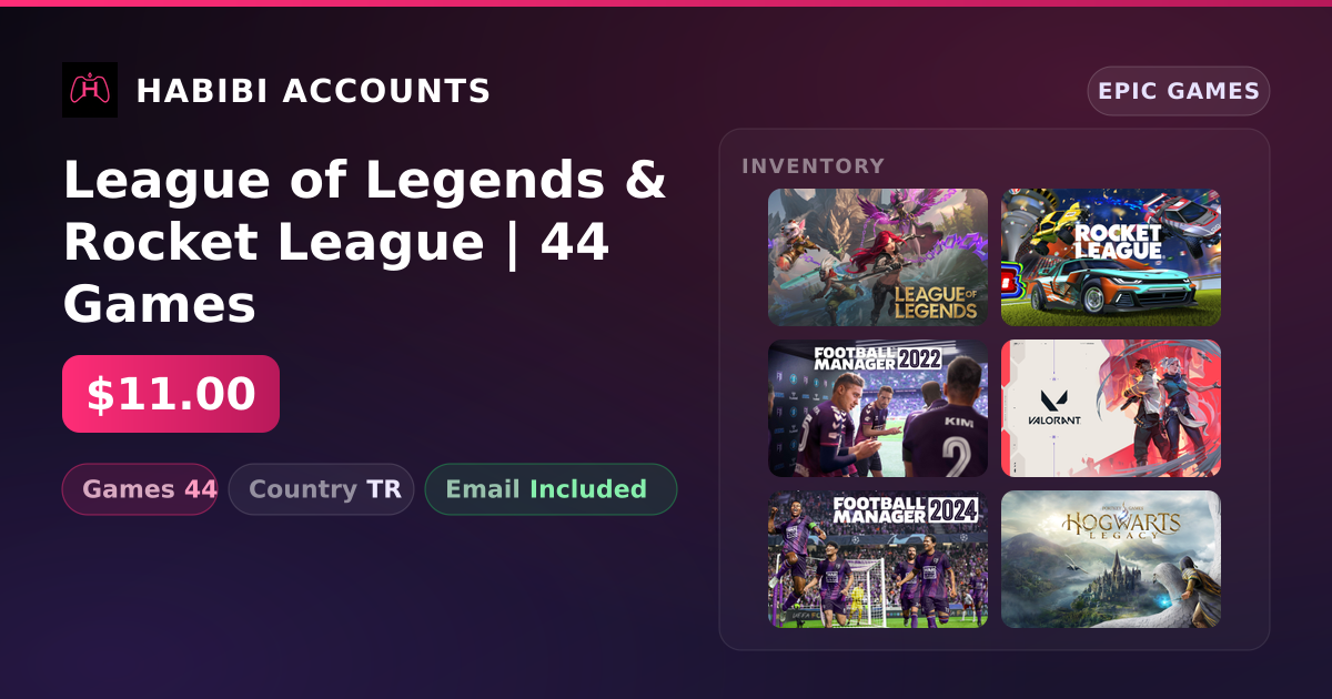 League of Legends & Rocket League | 44 Games