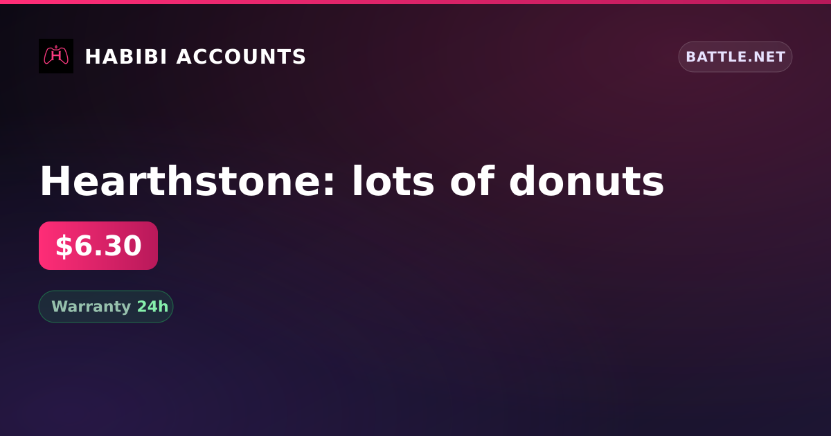 Hearthstone: lots of donuts — HabibiAccounts