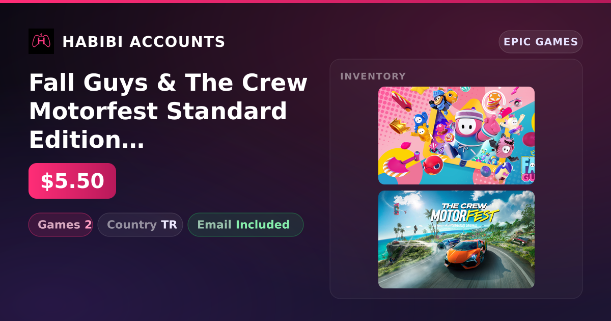 Fall Guys & The Crew Motorfest Standard Edition | 2 Games