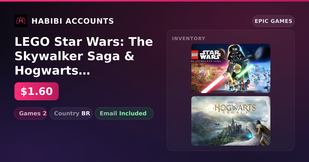 LEGO Star Wars: The Skywalker Saga & Hogwarts Legacy | 2 Games — HabibiAccounts