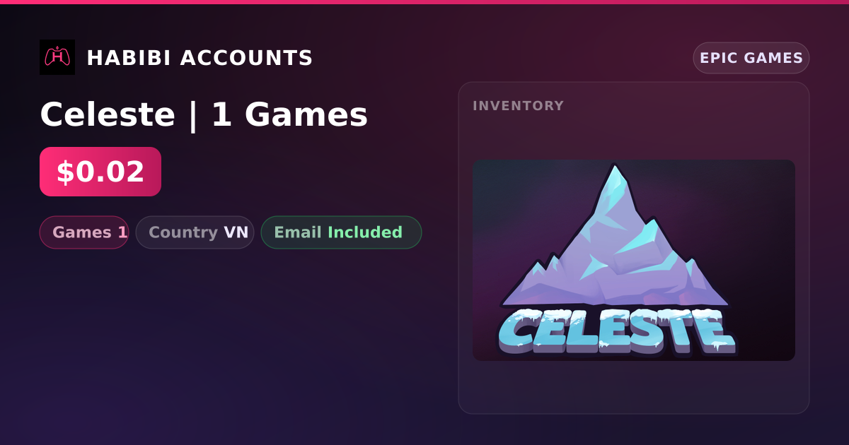 Celeste | 1 Games — HabibiAccounts