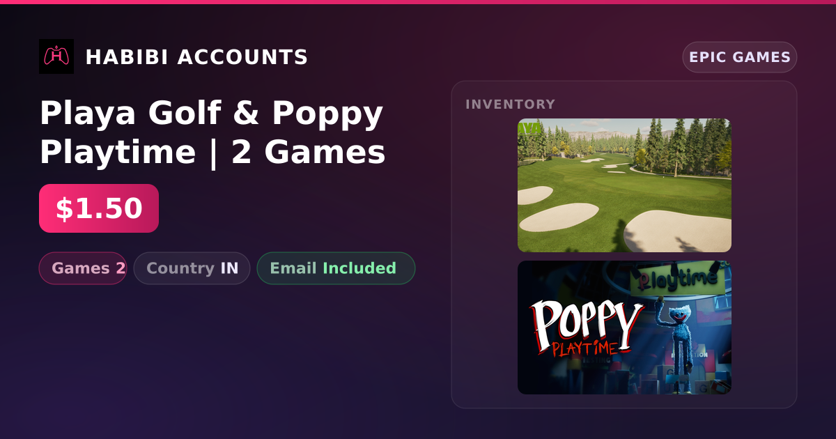 Playa Golf & Poppy Playtime | 2 Games — HabibiAccounts