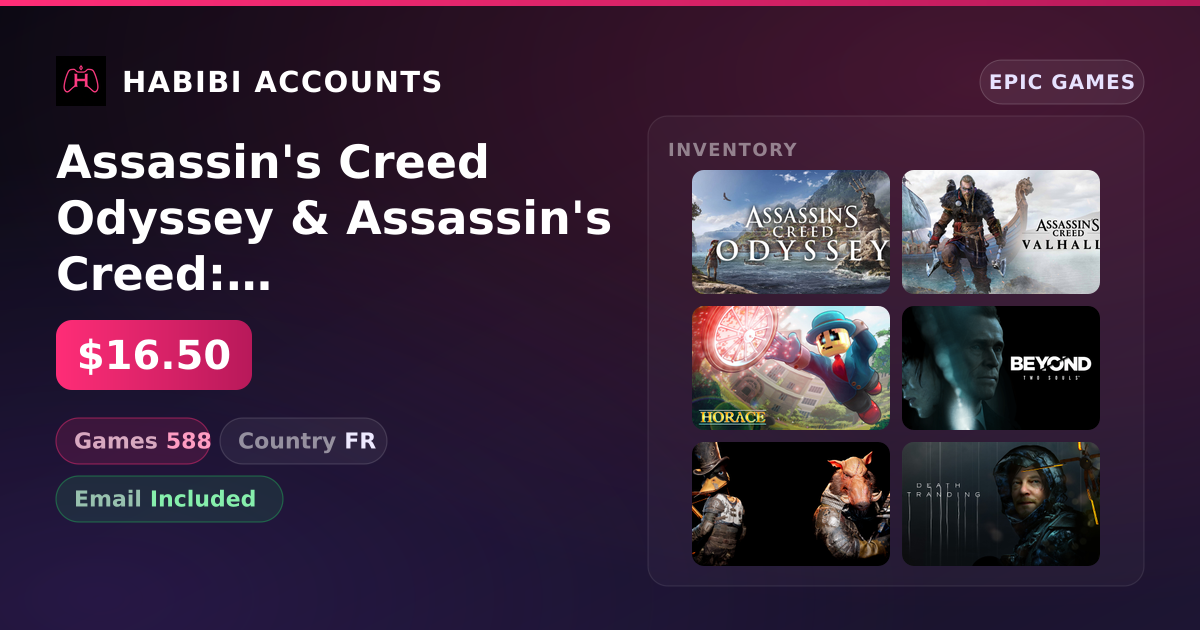 Assassin's Creed Odyssey & Assassin's Creed: Valhalla | 588 Games
