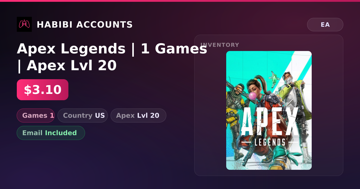 Apex Legends | 1 Games | Apex Lvl 20 — HabibiAccounts