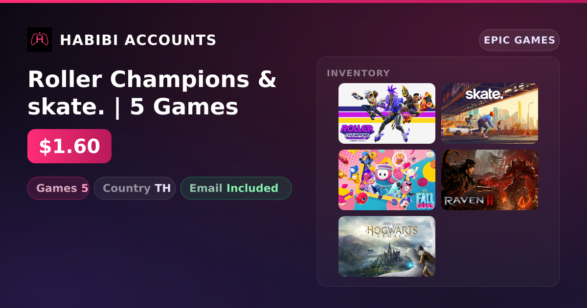Roller Champions & skate. | 5 Games — HabibiAccounts