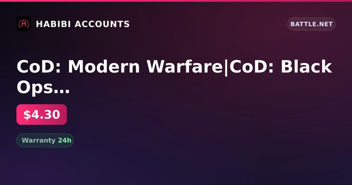 CoD: Modern Warfare|CoD: Black Ops Cold War|3.6 K CP donate in CoD — HabibiAccounts