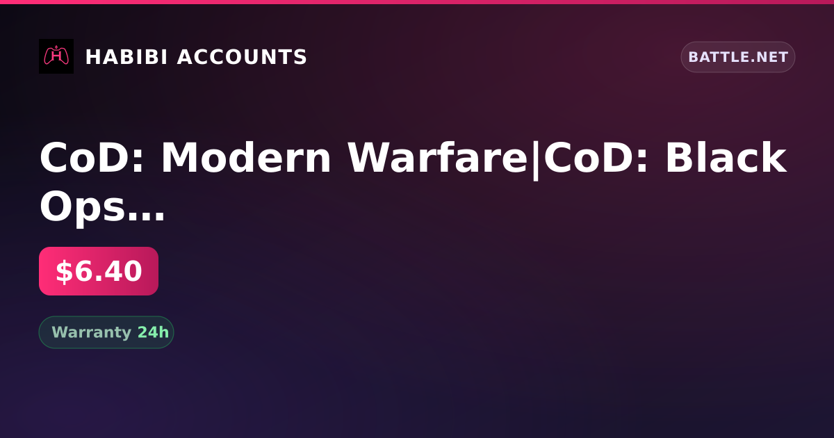 CoD: Modern Warfare|CoD: Black Ops Cold War|CoD: Vanguard|989d. rest — HabibiAccounts