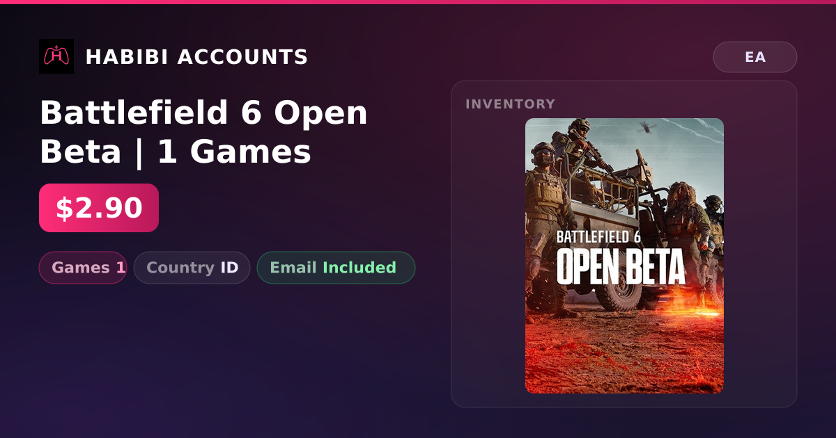 Battlefield 6 Open Beta | 1 Games — HabibiAccounts