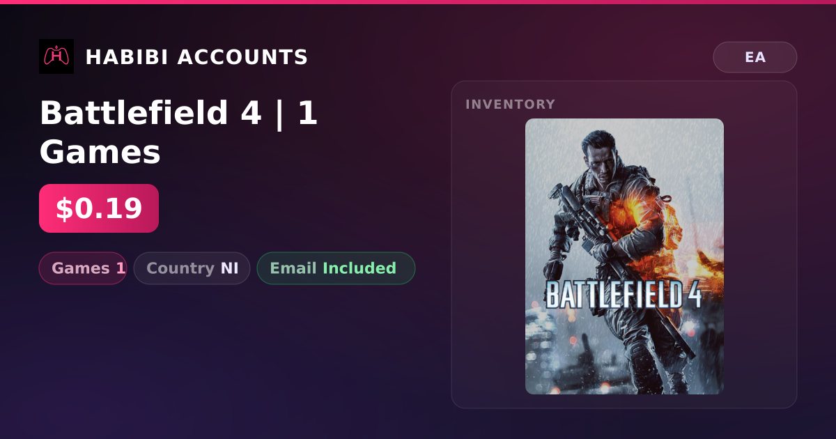 Battlefield 4 | 1 Games — HabibiAccounts