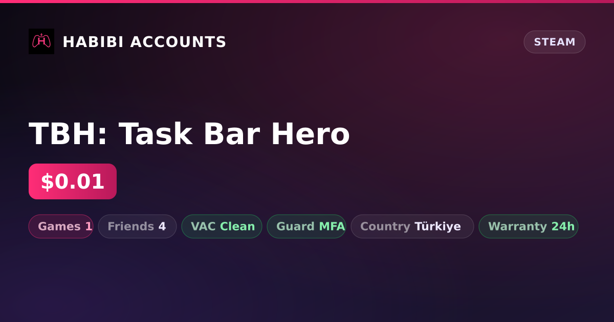 TBH: Task Bar Hero — HabibiAccounts