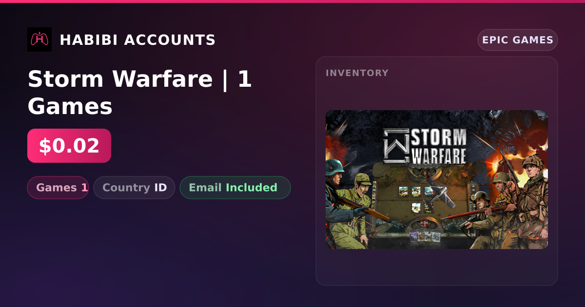 Storm Warfare | 1 Games — HabibiAccounts