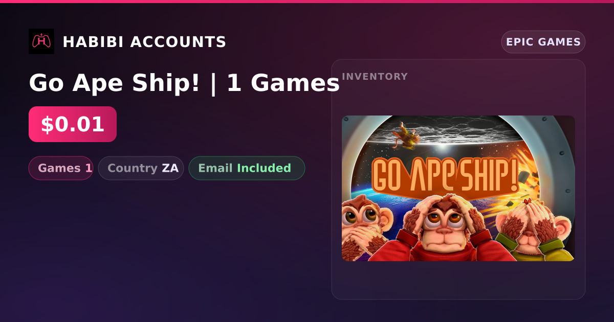 Go Ape Ship! | 1 Games — HabibiAccounts