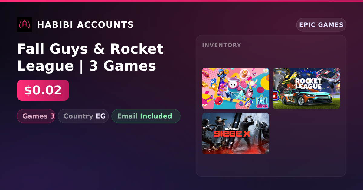 Fall Guys & Rocket League | 3 Games — HabibiAccounts