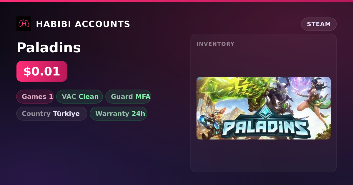 Paladins — HabibiAccounts