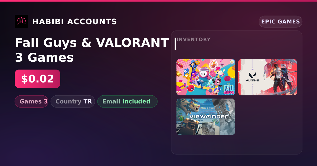 Fall Guys & VALORANT | 3 Games — HabibiAccounts