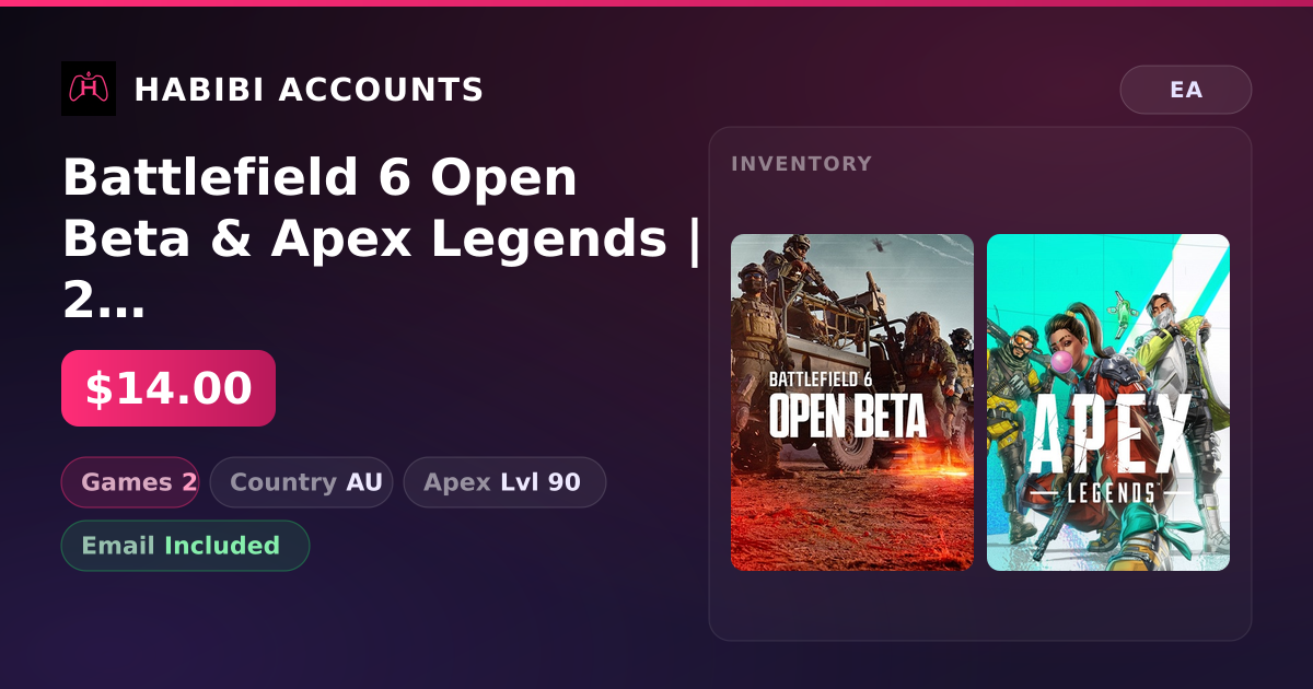 Battlefield 6 Open Beta & Apex Legends | 2 Games | Apex Lvl 90