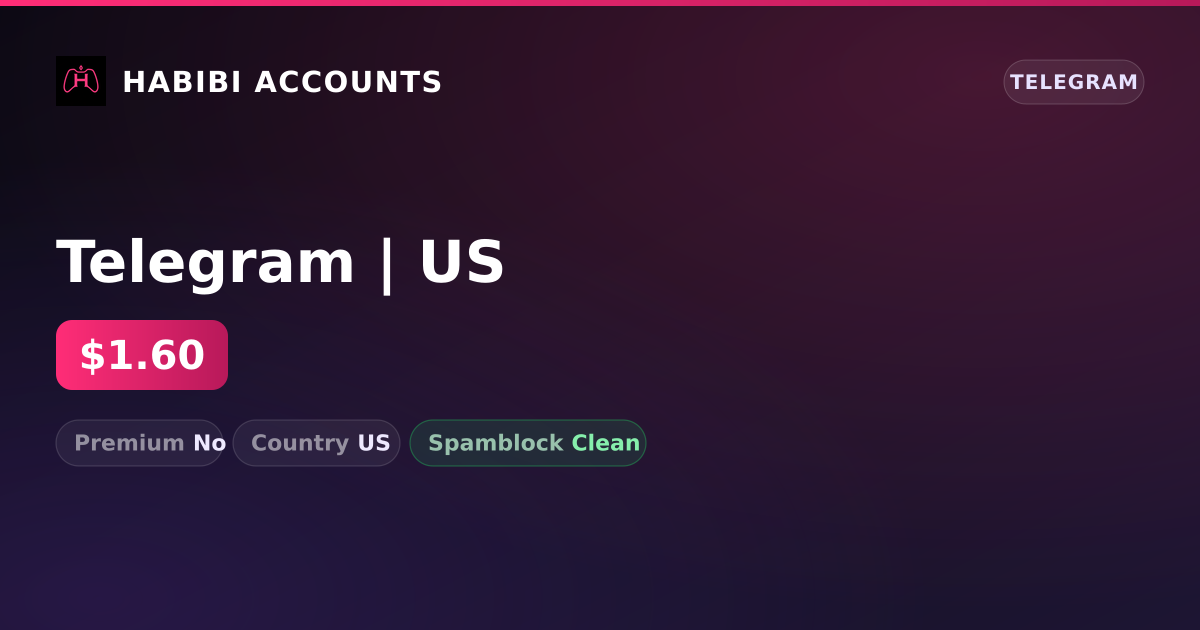 Telegram | US — HabibiAccounts