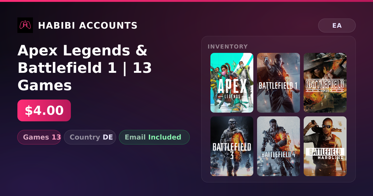 Apex Legends & Battlefield 1 | 13 Games