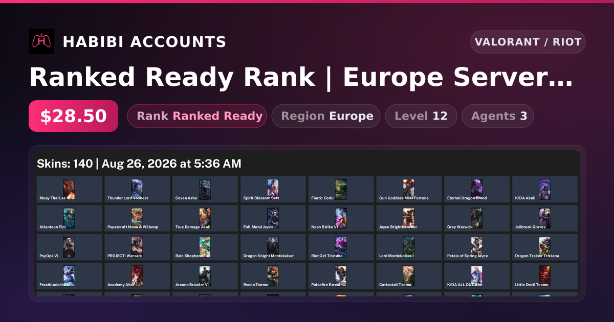 Ranked Ready Rank | Europe Server | Level 12