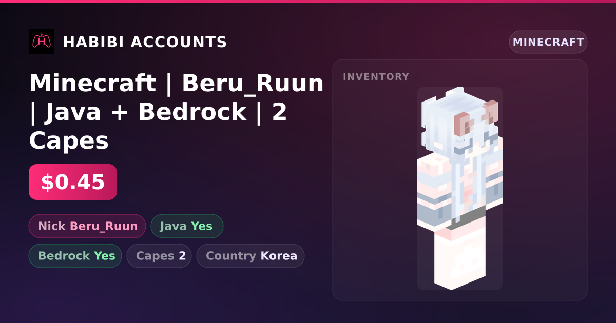 Minecraft | Beru_Ruun | Java + Bedrock | 2 Capes — HabibiAccounts
