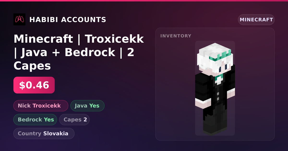 Minecraft | Troxicekk | Java + Bedrock | 2 Capes — HabibiAccounts