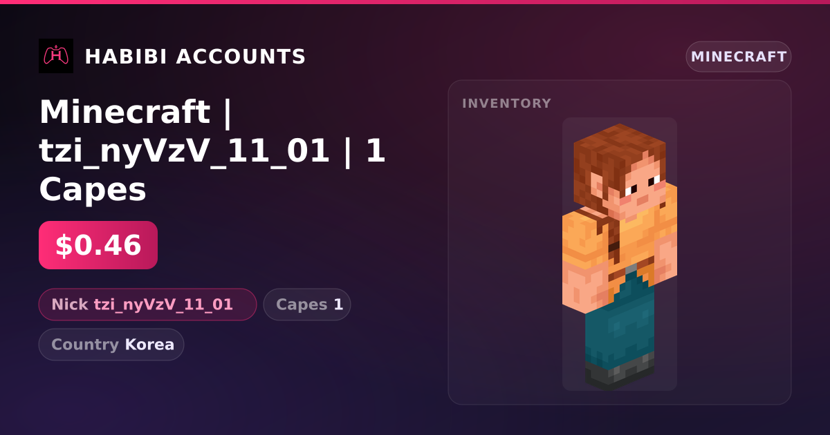Minecraft | tzi_nyVzV_11_01 | 1 Capes — HabibiAccounts