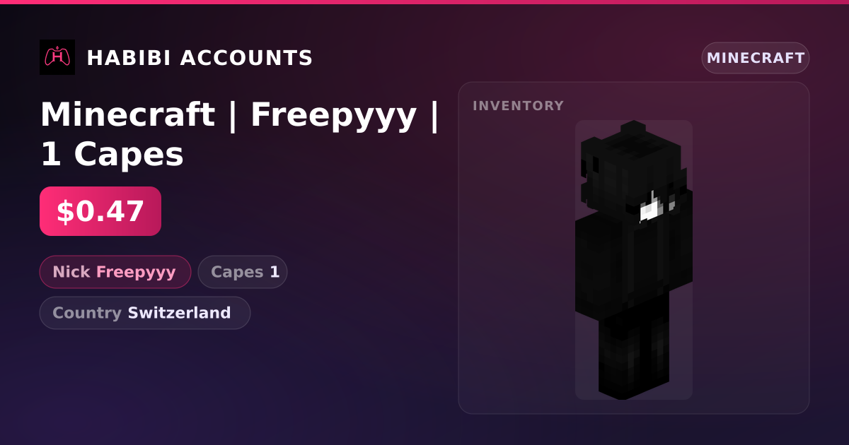 Minecraft | Freepyyy | 1 Capes — HabibiAccounts