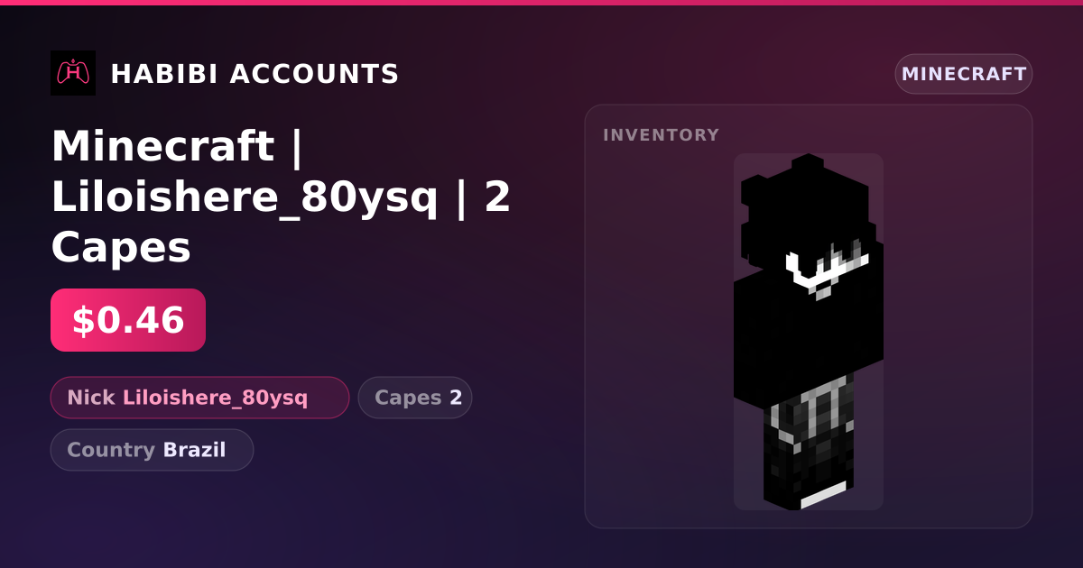 Minecraft | Liloishere_80ysq | 2 Capes — HabibiAccounts