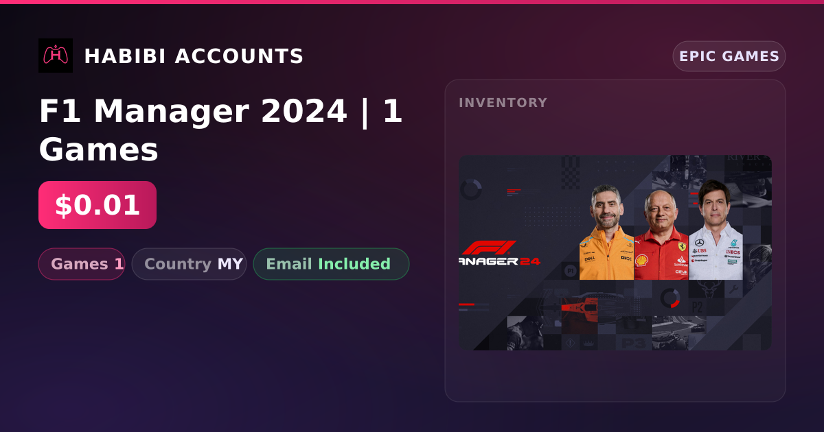 F1 Manager 2024 | 1 Games — HabibiAccounts