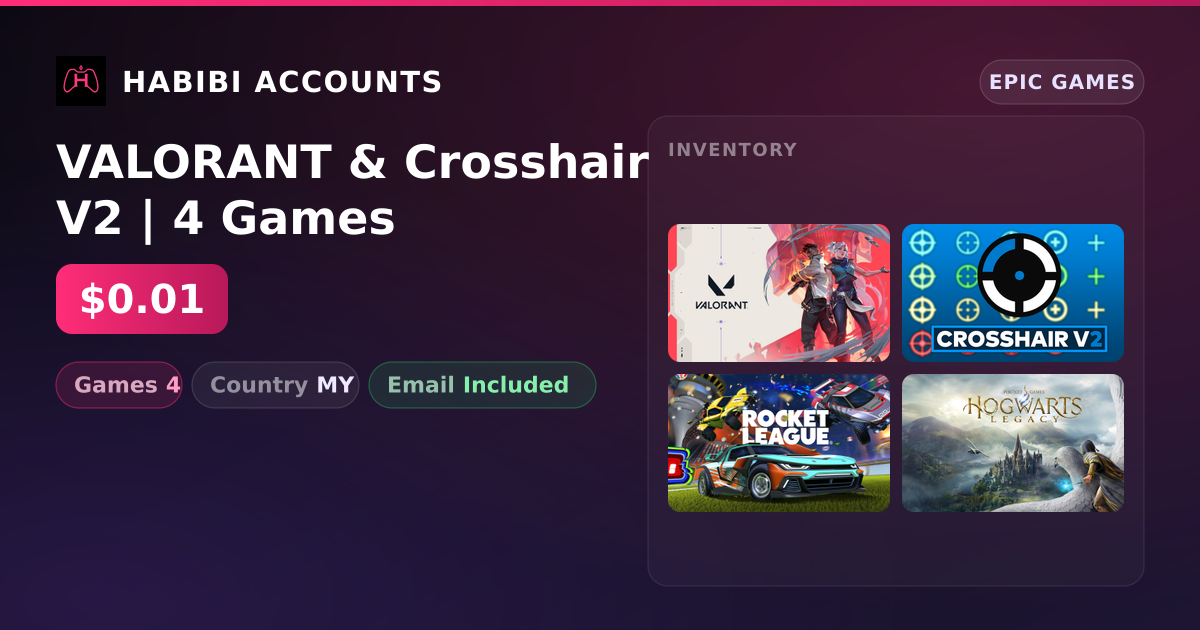 VALORANT & Crosshair V2 | 4 Games — HabibiAccounts