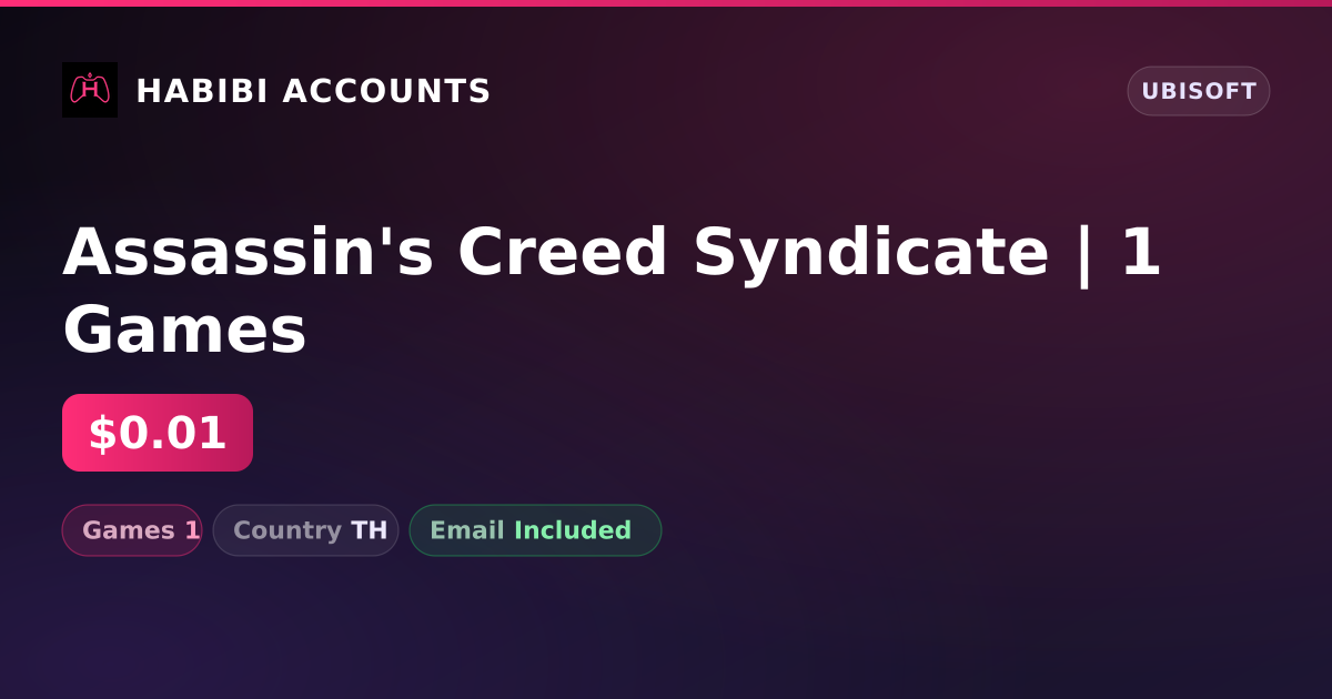 Assassin's Creed Syndicate | 1 Games — HabibiAccounts