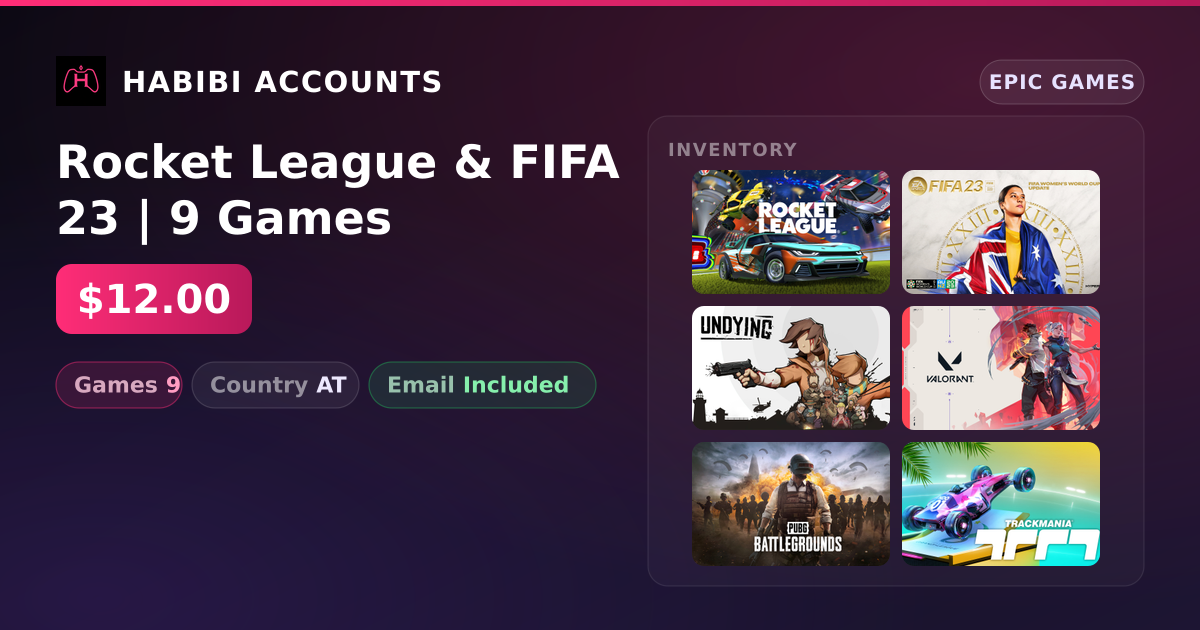 Rocket League & FIFA 23 | 9 Games — HabibiAccounts
