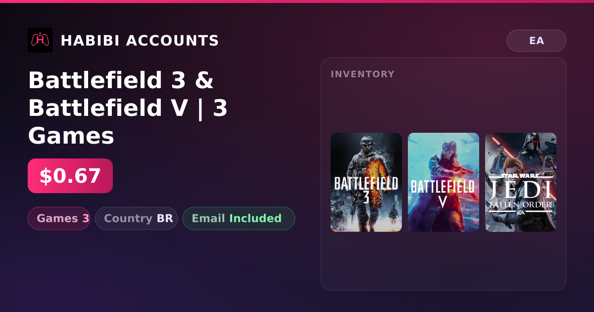 Battlefield 3 & Battlefield V | 3 Games — HabibiAccounts