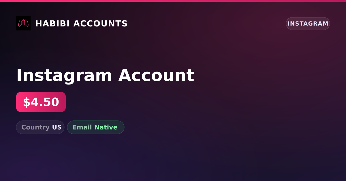 Instagram Account — HabibiAccounts