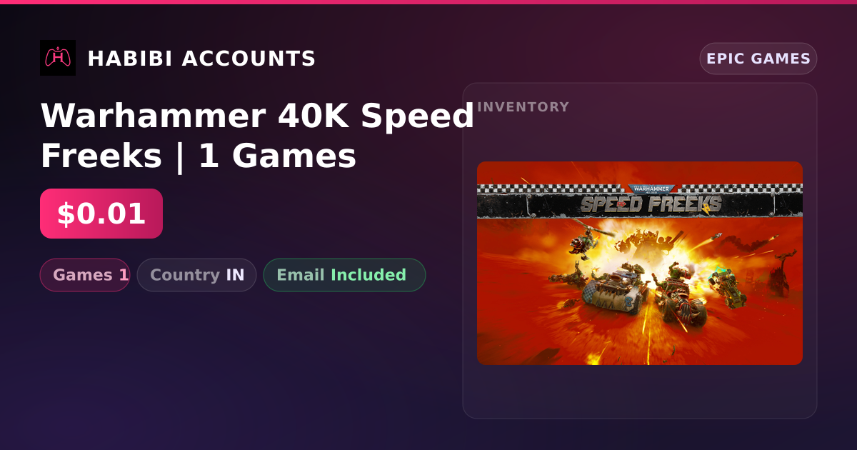 Warhammer 40K Speed Freeks | 1 Games — HabibiAccounts