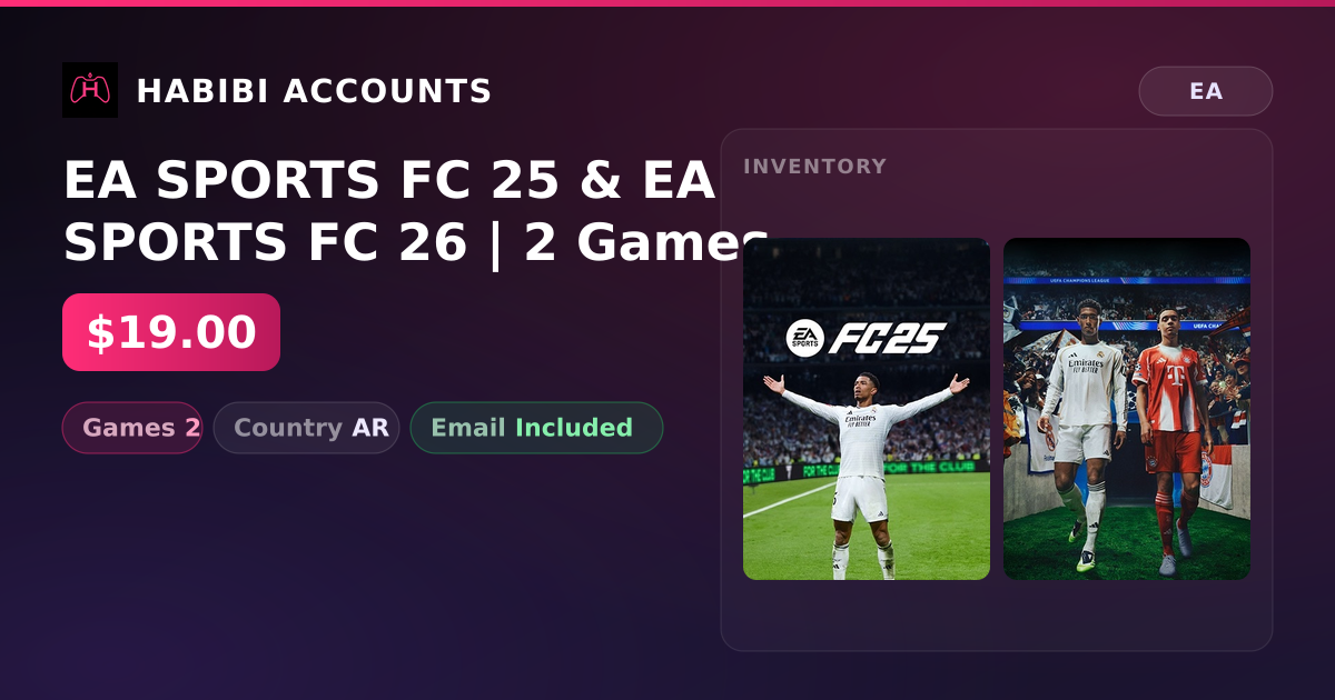EA SPORTS FC 25 & EA SPORTS FC 26 | 2 Games