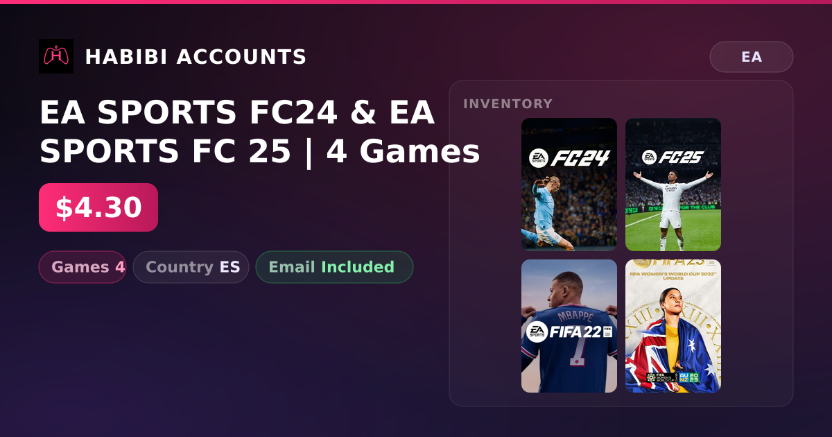 EA SPORTS FC24 & EA SPORTS FC 25 | 4 Games — HabibiAccounts